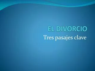 el divorcio