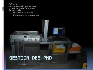 Gestion des PND