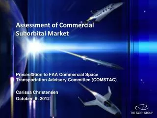 Assessment of Commercial Suborbital Market