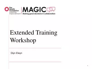 Extended Training Workshop