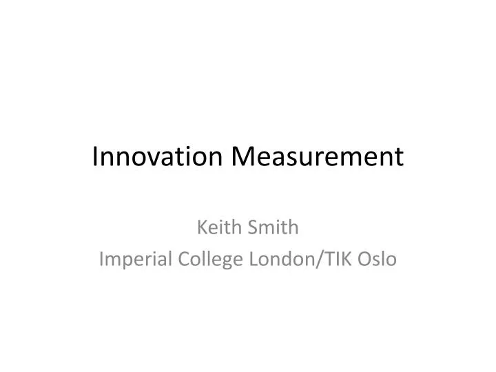innovation measurement