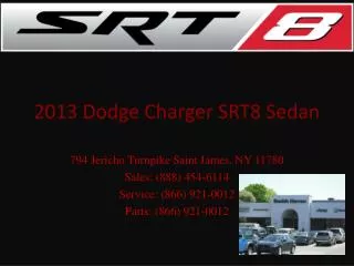 2013 Dodge Charger SRT8 Sedan
