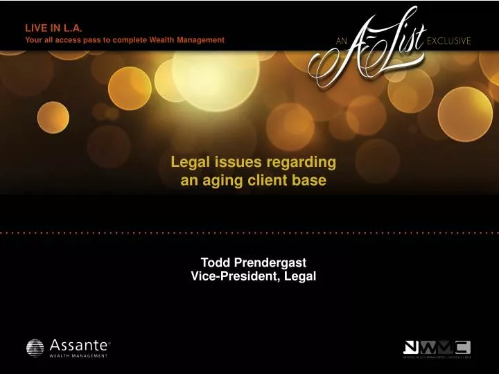 legal issues regarding an aging client base