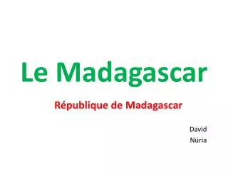 le madagascar