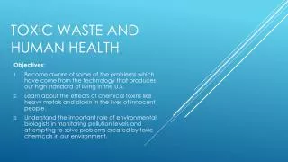 Toxic Waste and Human Health