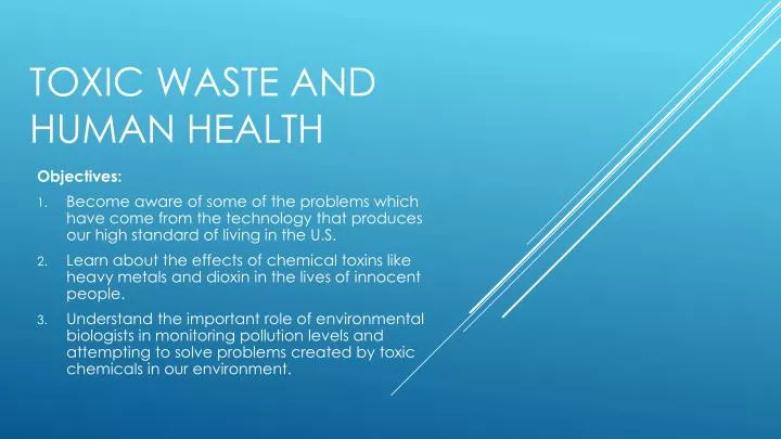 toxic waste and human health