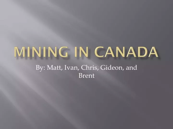 mining in canada