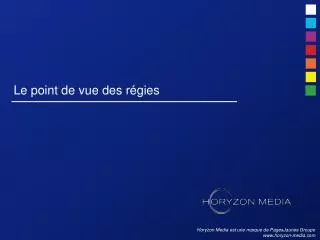 le point de vue des r gies