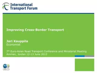 International Transport Forum at the OECD