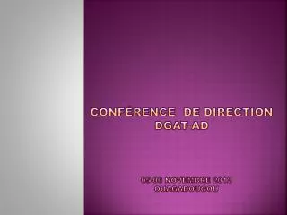 conf rence de direction dgat ad