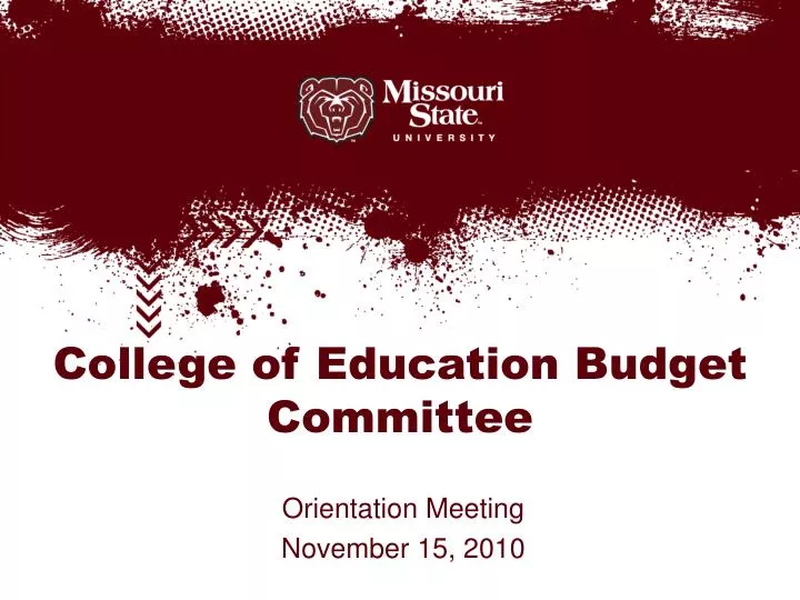 college of education budget committee