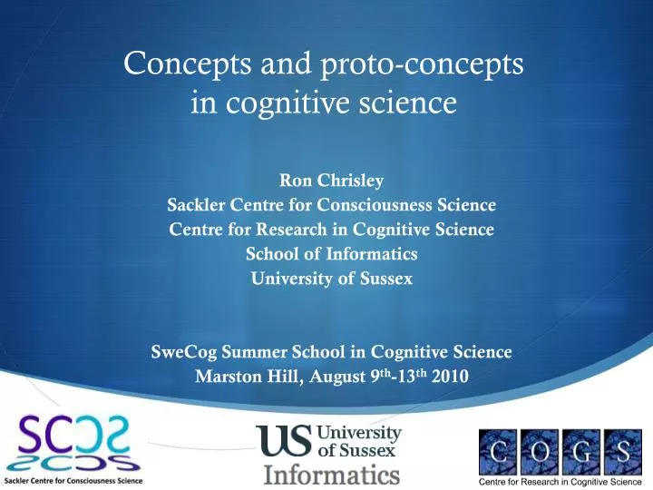 concepts and proto concepts in cognitive science