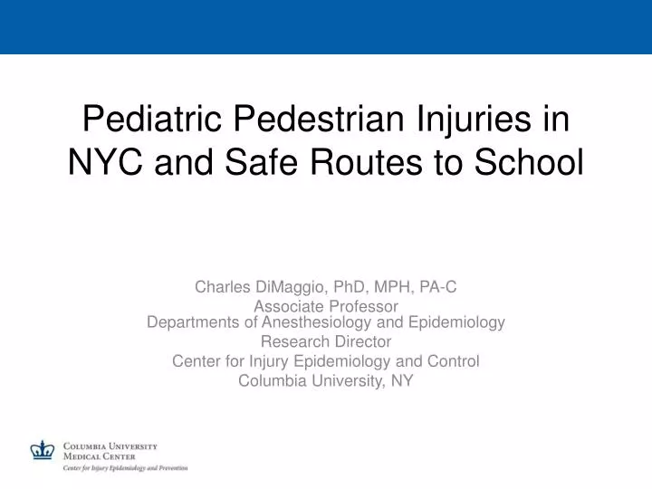 pediatric pedestrian injuries in nyc and safe routes to school