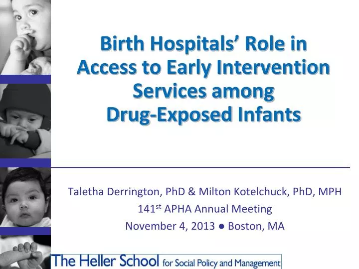 birth hospitals role in access to early intervention services among drug exposed infants