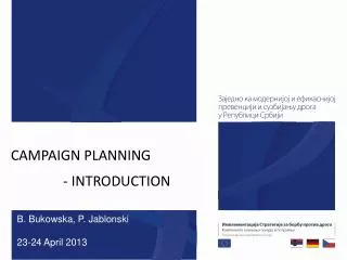 CAMPAIGN PLANNING - INTRODUCTION