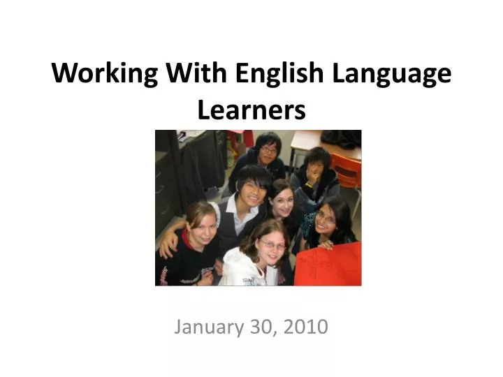 working with english language learners
