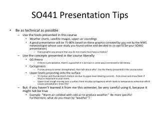 SO441 Presentation Tips