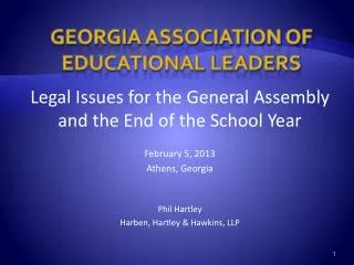 Georgia ASSOCIATION OF EDUCATIONAL LEADERS