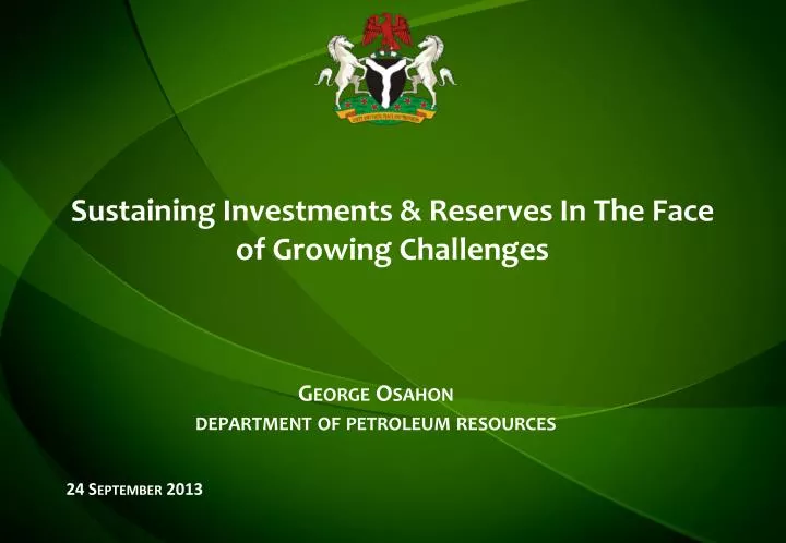 sustaining investments reserves in the face of growing challenges