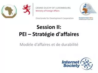 session ii pei strat gie d affaires