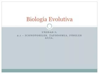 biolog a evolutiva