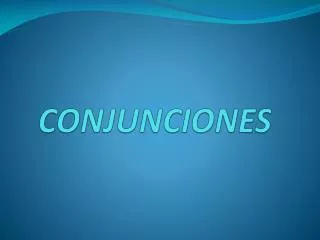 conjunciones