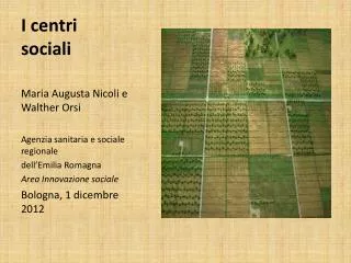 i centri sociali