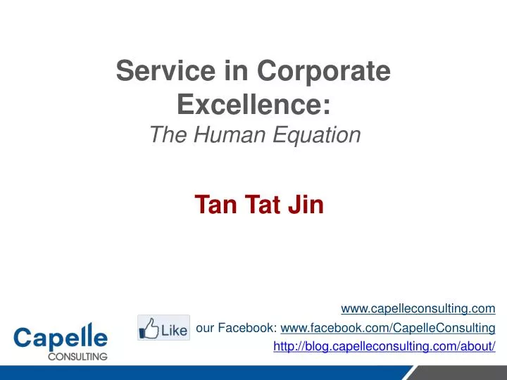 service in corporate excellence the human equation