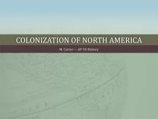 Colonization of north America