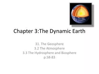 Chapter 3:The Dynamic Earth