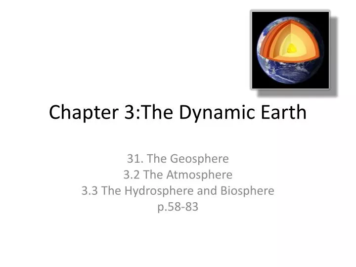 chapter 3 the dynamic earth
