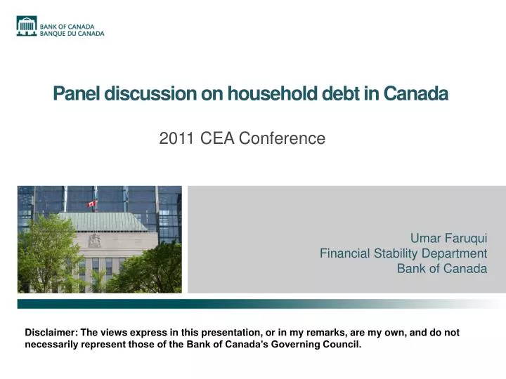 panel discussion on household debt in canada