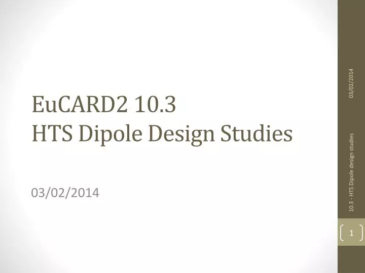 eucard2 10 3 hts dipole design studies