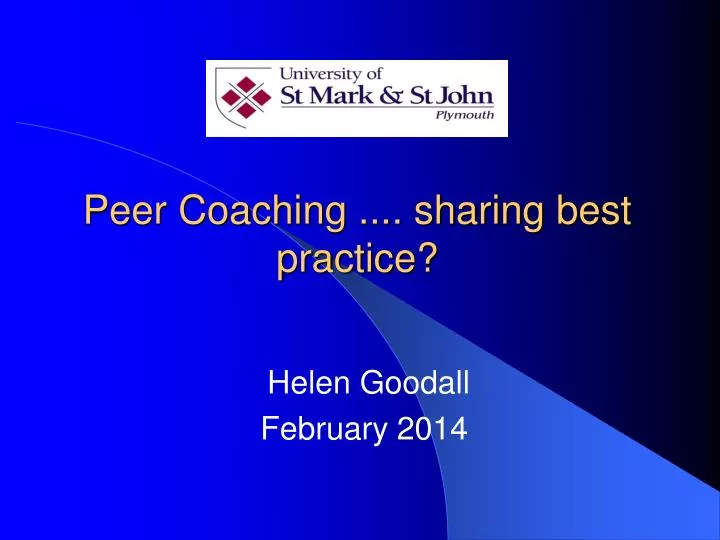 peer coaching sharing best practice