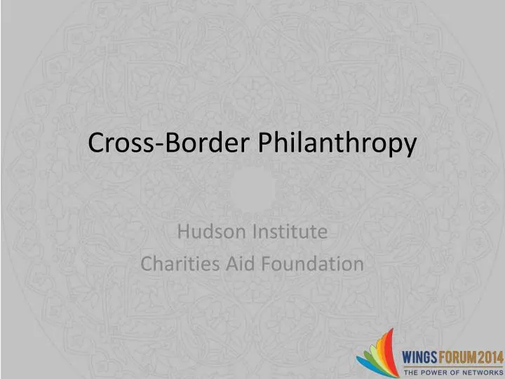 cross border philanthropy