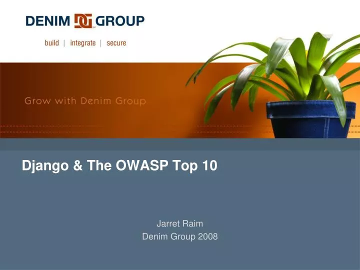 django the owasp top 10