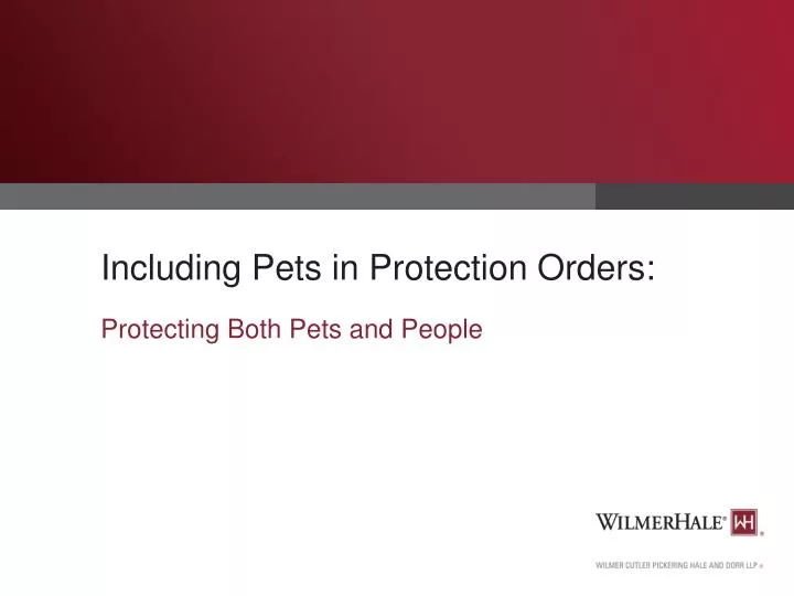 including pets in protection orders