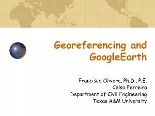 Georeferencing and GoogleEarth