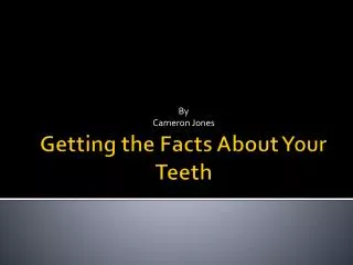 Getting the Facts About Your Teeth
