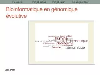 bioinformatique en g nomique volutive