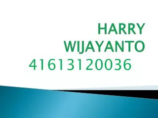 harry wijayanto
