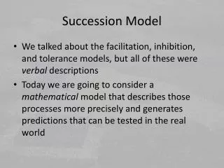Succession Model
