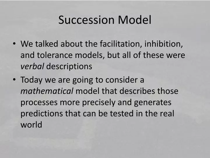 succession model