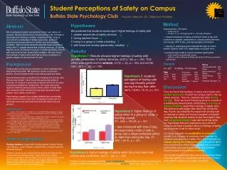 Student Perceptions of Safety on Campus