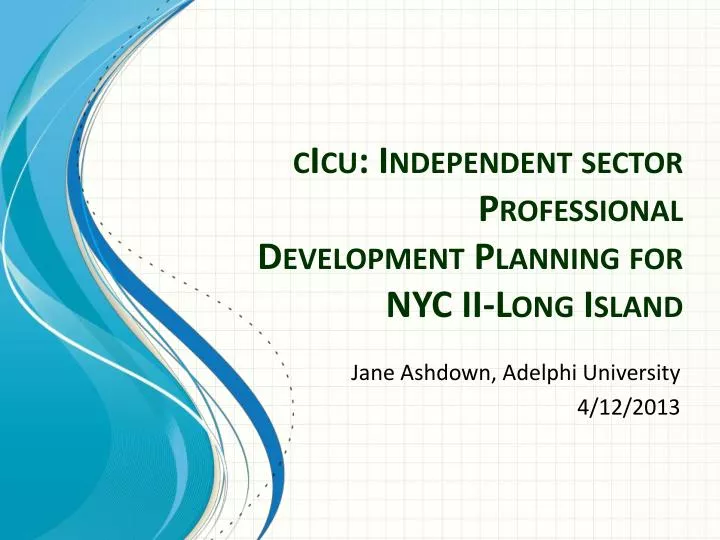 cicu independent sector professional development planning for nyc ii long island