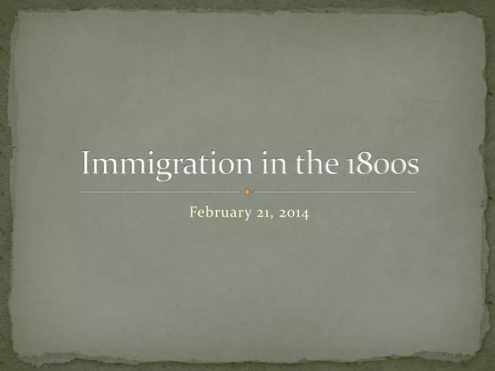 immigration in the 1800s