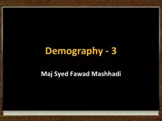 Demography - 3