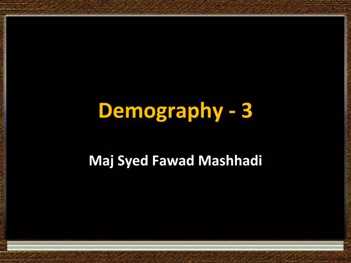 demography 3