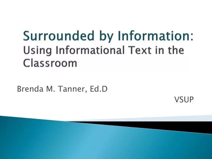 surrounded by information using informational text in the classroom