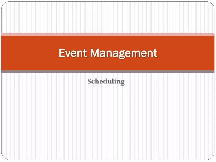 event management